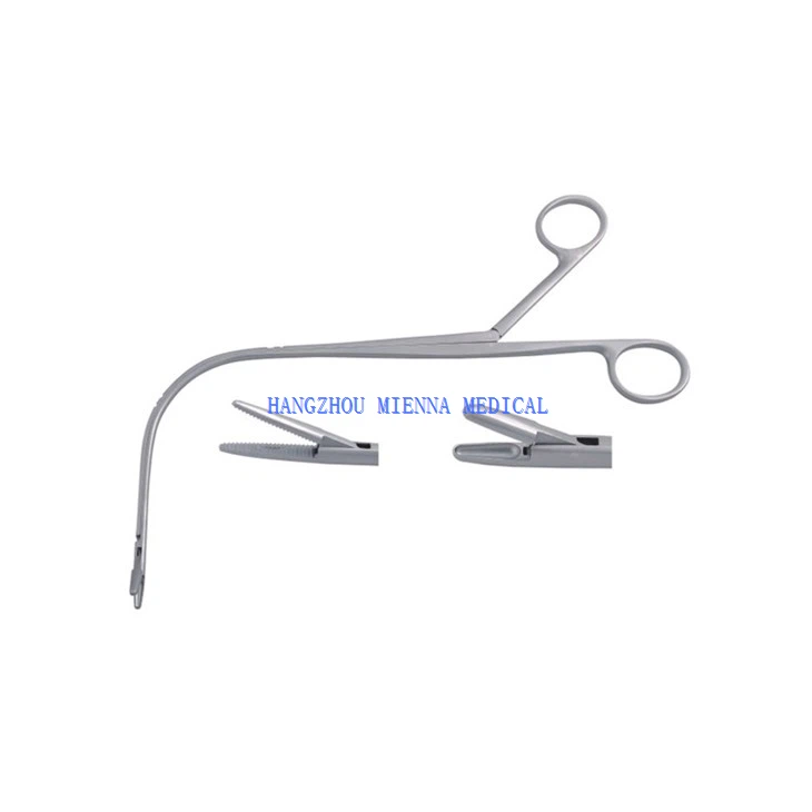 Medical ENT Indirect Laryngeal Forceps Laryngeal Instruments With Three Heads