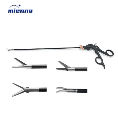 Багаторазові щипці для лапароскопії. Вигнуті прямі ножиці